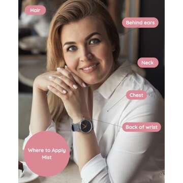 Baby Powder Natural Hair & Body Mist Spray, Pure Essential and Fragrance Oils, Alcohol-Free, Handmade in California, 0.5Fl Oz