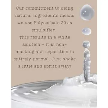 Baby Powder Natural Hair & Body Mist Spray, Pure Essential and Fragrance Oils, Alcohol-Free, Handmade in California, 0.5Fl Oz