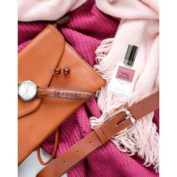 Baby Powder Natural Hair & Body Mist Spray, Pure Essential and Fragrance Oils, Alcohol-Free, Handmade in California, 0.5Fl Oz