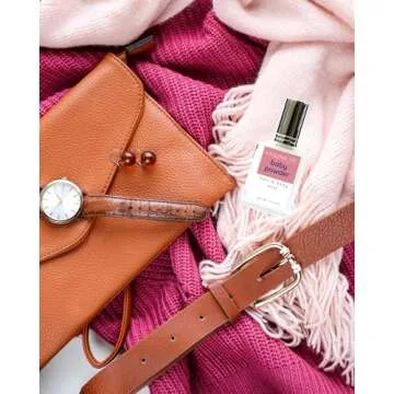 Baby Powder Natural Hair & Body Mist Spray, Pure Essential and Fragrance Oils, Alcohol-Free, Handmade in California, 0.5Fl Oz