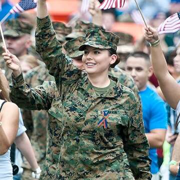 BZaber 150pcs American Flag Satin Awareness Pins - Veteran, Patriotic Ribbon Pins with Star - Red, White, Blue Stripe - Memorial, Patriotic Day Gift for Men, Women, Adults