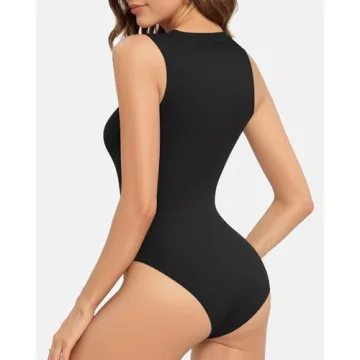 MANGOPOP Women’s Stylish Sleeveless Bodysuit Tops