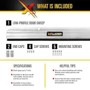 Xcluder 36" Low-Profile Door Sweep for Rodent Prevention
