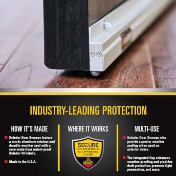 Xcluder 36" Low-Profile Door Sweep for Rodent Prevention