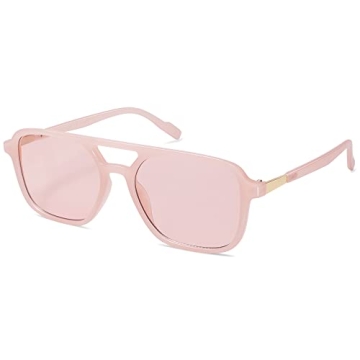 SOJOS Retro Aviator Sunglasses for Everyone, Trendy Pink Shades SJ2202