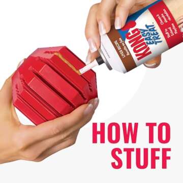 KONG Stuff-A-Ball - Durable Chew Toy for Dogs - Natural Rubber Dog Toy for Dental Health - Pet Toy for Chewing & Teeth Cleaning - Stuffable Toy for Dog Treats & Snacks - for Large Dogs