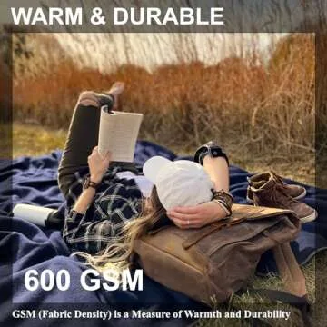 EKTOS 100% Wool Blanket - Premium Heavy Camping Blanket