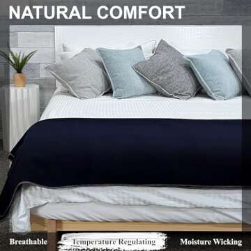 EKTOS 100% Wool Blanket - Premium Heavy Camping Blanket