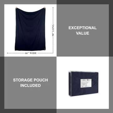 EKTOS 100% Wool Blanket - Premium Heavy Camping Blanket