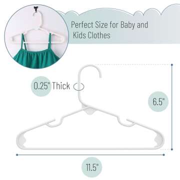 Mr. Pen- Plastic Kids Hangers, 10 Pack, Baby Hangers, Baby Hangers for Nursery, Baby Clothes Hangers, Baby Hangers for Closet, Kid Hangers, Kids Hangers Plastic, Childrens Hangers, Small Hangers.