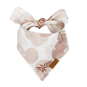 Remy+Roo Large Spring Dog Bandanas - 4 Pack Shannon Set | Premium Durable Adjustable Polyester Fabric | Patented Shape Girl Dog Bandana, Floral Dog Bandana | Ideal for Birthday Party Wedding Holiday