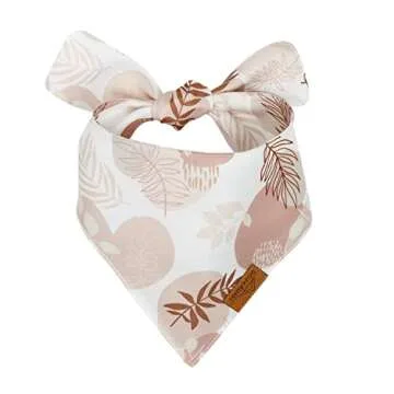 Remy+Roo Large Spring Dog Bandanas - 4 Pack Shannon Set | Premium Durable Adjustable Polyester Fabric | Patented Shape Girl Dog Bandana, Floral Dog Bandana | Ideal for Birthday Party Wedding Holiday