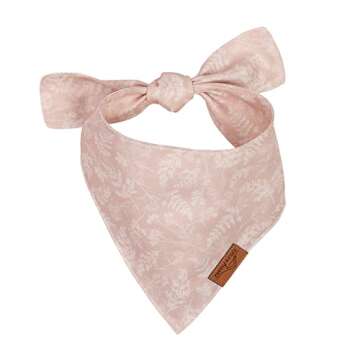 Remy+Roo Large Spring Dog Bandanas - 4 Pack Shannon Set | Premium Durable Adjustable Polyester Fabric | Patented Shape Girl Dog Bandana, Floral Dog Bandana | Ideal for Birthday Party Wedding Holiday