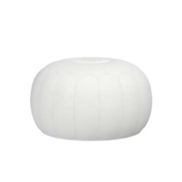 moroccan poufs Genuine Leather Pouf Ottoman Cover, footrest - Hassock Footstool with Storage for Living Room, Round pouffe poufs Poof, Poofy Ottoman - Bohemian Moroccan Decor - Unstuffed (White)