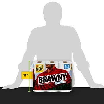 Brawny Paper Towels - 6 Large Rolls, 80 Sheets