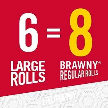 Brawny Paper Towels - 6 Large Rolls, 80 Sheets