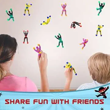 28 Packs Valentines Day Cards for Kids with Sticky Wall Climbing Men Ninja Set for Classroom,Valentine's Gifts Exchange For School, Valentine's Party Favors for Kids, Valentine's Prizes for Boys Girls