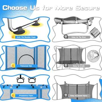 ZCMHAXJ 55" Kids Trampoline - Safe Fun Indoors & Outdoors