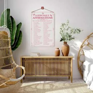 Azppan Room Decor Aesthetic A Few Daily Affirmations Motivational Wall Art Tin Metal Sign Pink Butterfly Wall Home Coffee Room Office Decor Gifts 8X12 Inches