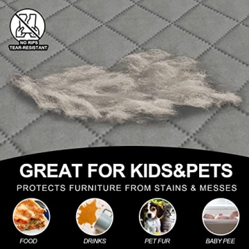 Deeky Sofa Cover for 3 Cushion Couch, Pet Protector