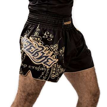 Hayabusa Falcon Muay Thai Shorts - Black, X-Large