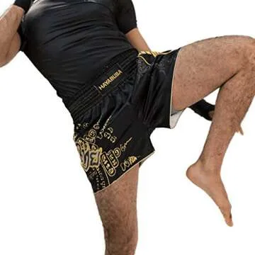 Hayabusa Falcon Muay Thai Shorts - Black, X-Large