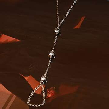 Yheakne Boho Crystal Finger Bracelet for Women Gifts