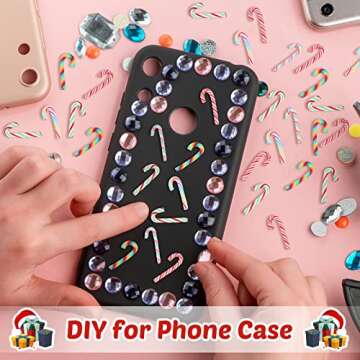 Giegxin 60 Pcs Christmas Candy for Crafts Plastic Fake Candy Decor Peppermint Ornaments Rainbow Mini Faux Candy for Tree Hanging DIY Xmas Decor Party Decoration Craft (Cane,Small)