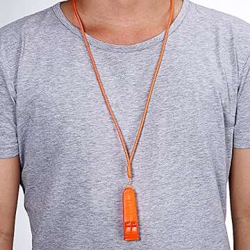 KASUNEN Safety Whistle 6-Pack for Camping Boating Hiking