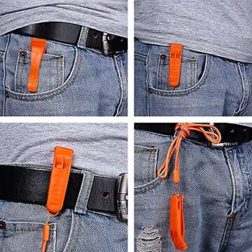KASUNEN Safety Whistle 6-Pack for Camping Boating Hiking