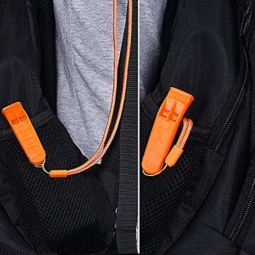KASUNEN Safety Whistle 6-Pack for Camping Boating Hiking