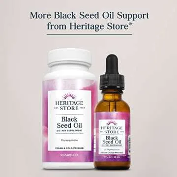 Heritage Store Black Seed Oil Organic Cold Pressed 8oz