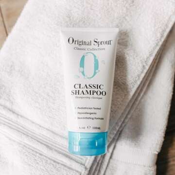 Original Sprout Classic Shampoo for All Hair Types, Sulfate Free and Vegan Shampoo, 4 oz. Bottle