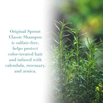 Original Sprout Classic Shampoo for All Hair Types, Sulfate Free and Vegan Shampoo, 4 oz. Bottle
