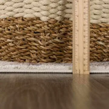 Moneymore Southwestern Tribal Living Room Bedroom Dining Room Farmhouse Area Rug - Vintage Bohemian Distressed - Native American Indian Boho Carpet - Pink, Brown, Beige, Cream, Colorful - 5'2" x 7'