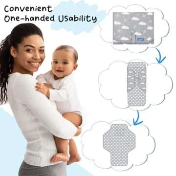 Baby Portable Changing Pad Travel - Waterproof Compact Diaper Changing Mat with Built-in Pillow - Lightweight & Foldable Changing Station, Newborn Shower Gifts