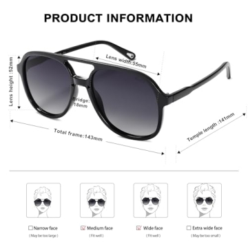 SOJOS Retro Polarized Aviator Sunglasses Stylish Unisex