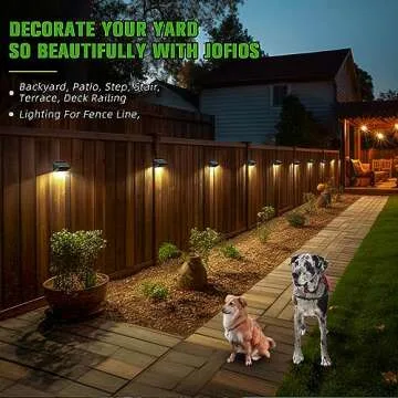 JOFIOS Solar Fence Lights, 8Modes Warm White, Cool White and RGB, Solar Deck Lights Outdoor Waterproof Fence Lights Solar Power, Solar Deck Lights Perfect for Patio, Yard, Wall, Fence, Step. (12pack)