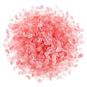 Swpeet 1 Pound Cherry Quartz Tumbled Chips for Crafts
