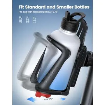Lamicall Bike Water Bottle Holder - Versatile Fit for 2-2.75" Bottles and Easy Installation