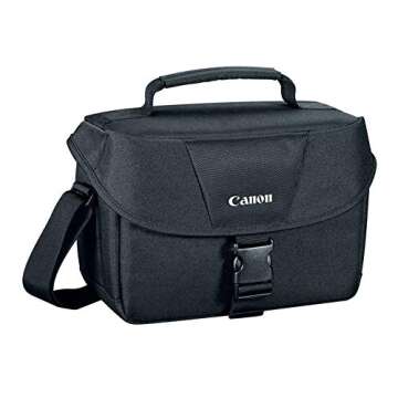 Canon EOS M50 15-45mm Mirrorless Digital Camera (Black) with Canon EOS Camera Gadget Bag, 64GB SD Card, Flexible 12" Spider Tripod, and Battery & Charger Pack Bundle (5 Items)