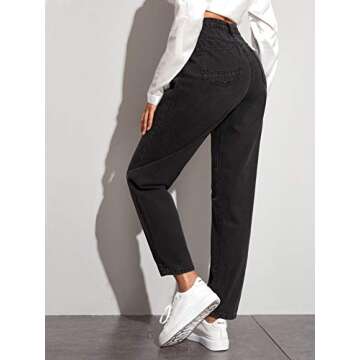 Floerns Women's High Waisted Straight Leg Mom Jeans - Effortless Style and Comfort