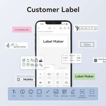 NIIMBOT Label Maker Tape - 160 Pink Labels for Organizing
