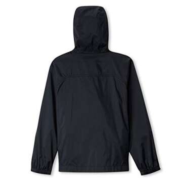 Columbia Youth Boys Glennaker Rain Jacket, Black, Medium