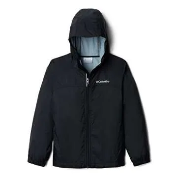 Columbia Youth Boys Glennaker Rain Jacket, Black, Medium