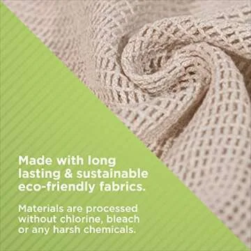 Bean Products Hemp Washcloth - Loose Weave Design for Effective Cleaning - Open Knit Exfoliating Wash Cloth - Fast Drying, Hemp & Organic Cotton - 10” x 12”, 2 Pack