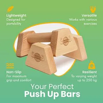 WOODPOWER PowerBars - Eco-Friendly Push Up Bars