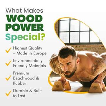 WOODPOWER PowerBars - Eco-Friendly Push Up Bars