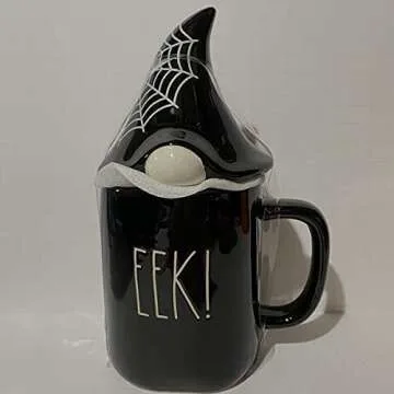 Rae Dunn EEK Halloween Mug - With topper - Ceramic - 16 oz