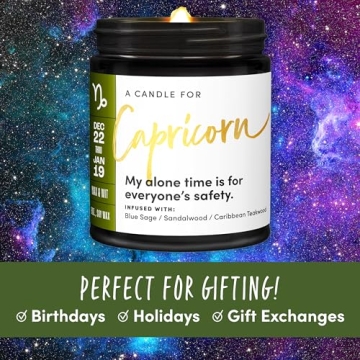 Capricorn Gifts for Women - Astrology Candles 9oz